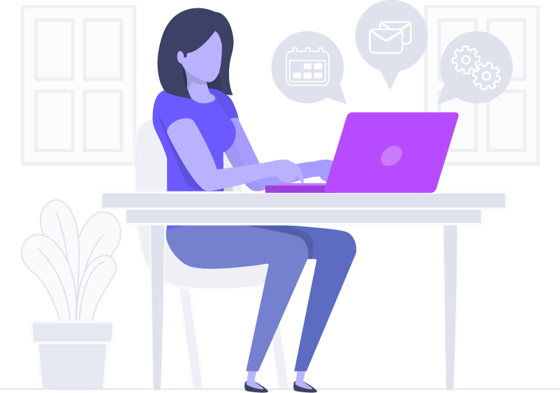 Teacher engaging students and parents online