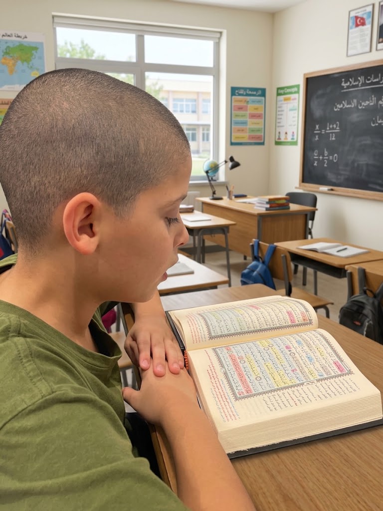 OBK student reading the Quran